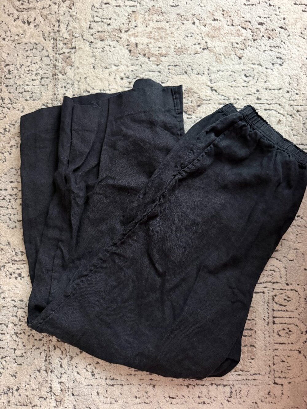 J. Crew Stratus Pant in Black Linen